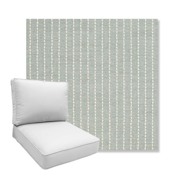 Picture of Trail Sky | Boxed Deep Seating Patio Chair Cushion – Sunbrella© Fabric
