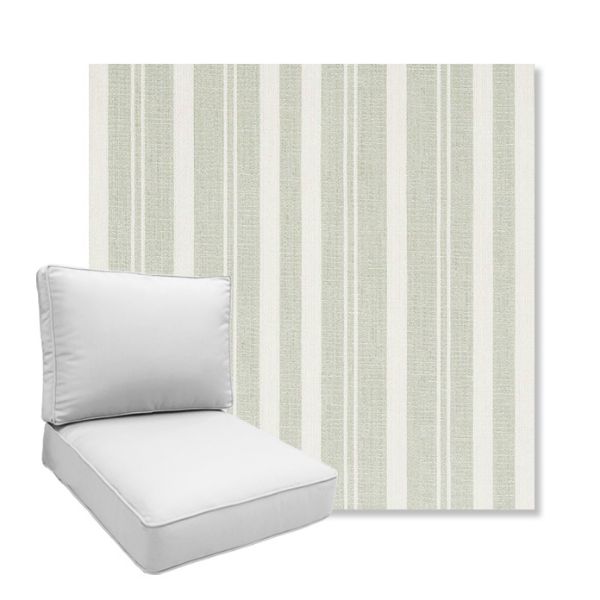 Picture of Tranquil Sage | Boxed Deep Seating Patio Chair Cushion – Sunbrella© Fabric