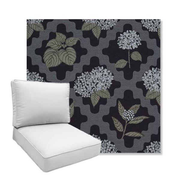 Picture of Trellis Morning Glory | Boxed Deep Seating Patio Chair Cushion – Sunbrella© Fabric
