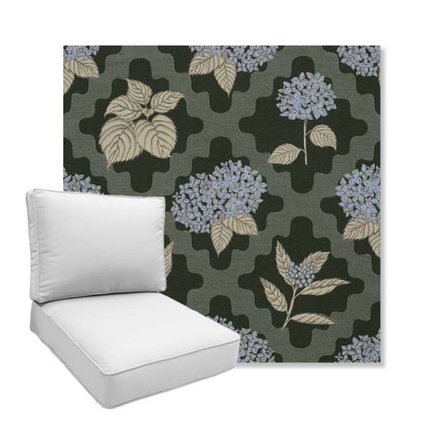Picture of Trellis Topiary | Boxed Deep Seating Patio Chair Cushion – Sunbrella© Fabric