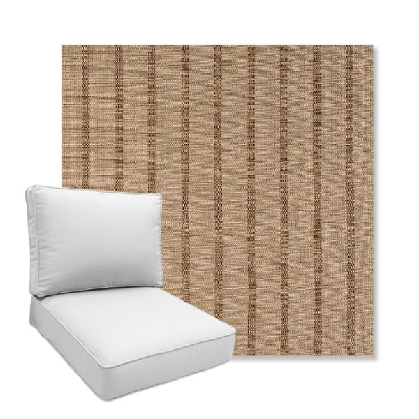 Picture of Unwind Driftwood | Boxed Deep Seating Patio Chair Cushion – Sunbrella© Fabric