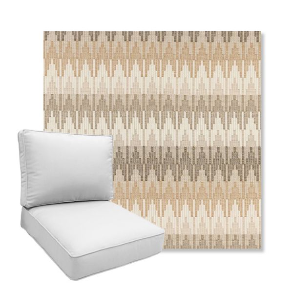 Picture of Valley Dune | Boxed Deep Seating Patio Chair Cushion – Sunbrella© Fabric