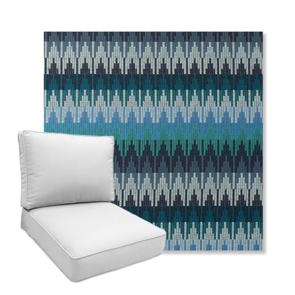Picture of Valley Lagoon | Boxed Deep Seating Patio Chair Cushion – Sunbrella© Fabric