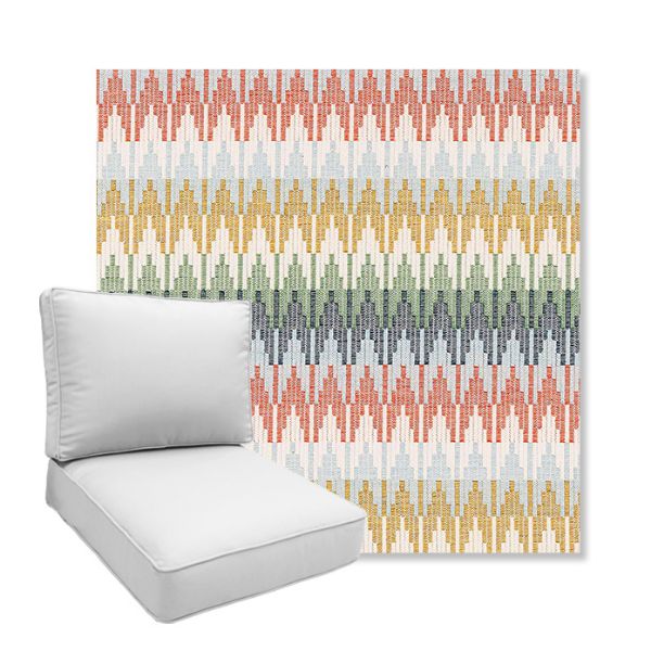 Picture of Valley Sedona | Boxed Deep Seating Patio Chair Cushion – Sunbrella© Fabric