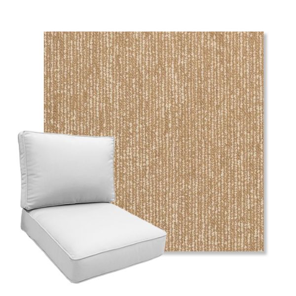 Picture of Vista Sand | Boxed Deep Seating Patio Chair Cushion – Sunbrella© Fabric