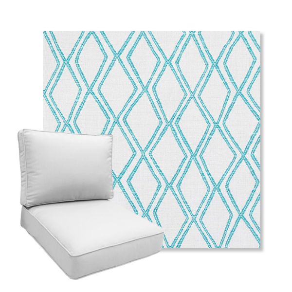 Picture of Voyage Breeze | Boxed Deep Seating Patio Chair Cushion – Sunbrella© Fabric