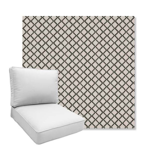 Picture of Yardly Hedge | Boxed Deep Seating Patio Chair Cushion – Sunbrella© Fabric