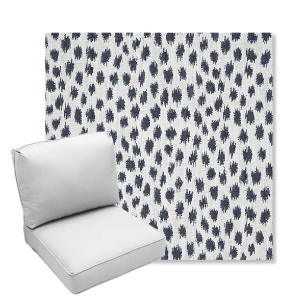 Picture of Agra Indigo | Center Seam Deep Seating Outdoor Cushions - Sunbrella© Fabric