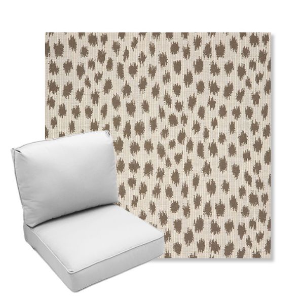 Picture of Agra Pebble | Center Seam Deep Seating Outdoor Cushions - Sunbrella© Fabric