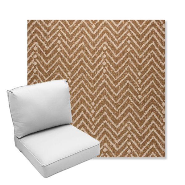Picture of Argo Toffee | Center Seam Deep Seating Outdoor Cushions - Sunbrella© Fabric