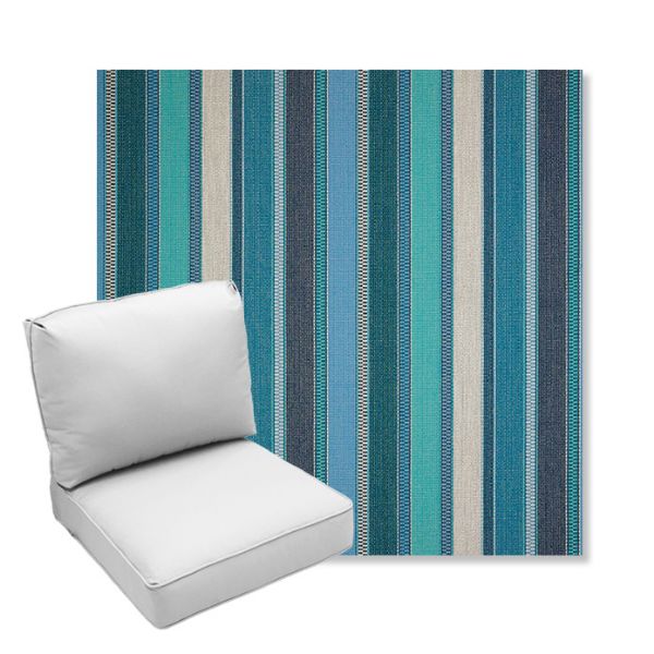 Picture of Ascend Oasis | Center Seam Deep Seating Outdoor Cushions - Sunbrella© Fabric