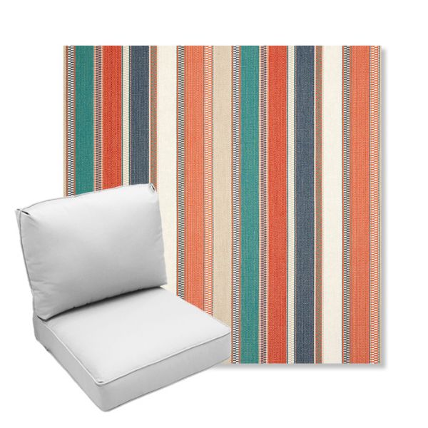 Picture of Ascend Tropical | Center Seam Deep Seating Outdoor Cushions - Sunbrella© Fabric