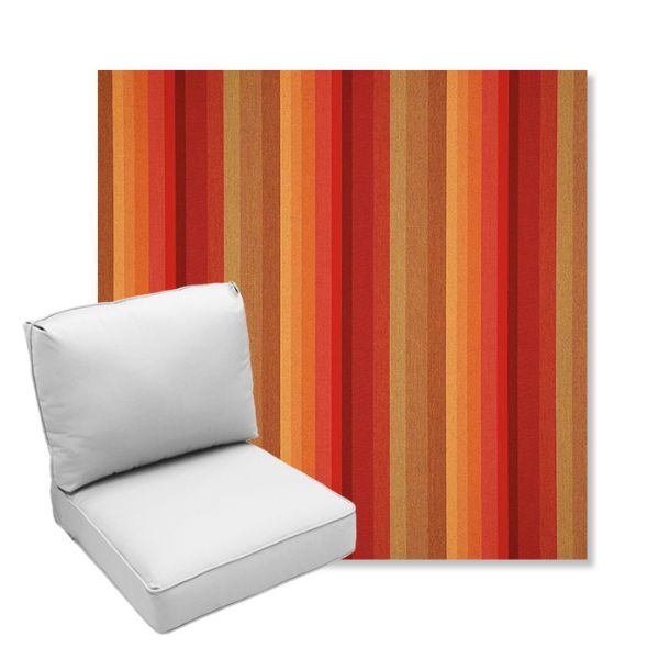 Picture of Astoria Sunset | Center Seam Deep Seating Outdoor Cushions - Sunbrella© Fabric