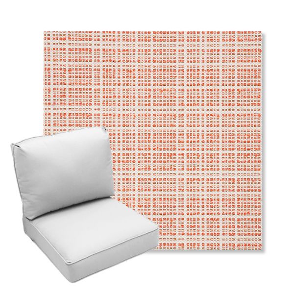 Picture of Benson Guava | Center Seam Deep Seating Outdoor Cushions - Sunbrella© Fabric