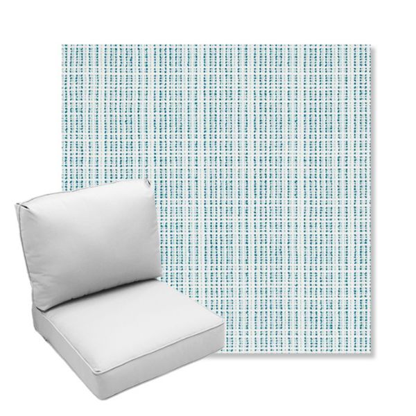 Picture of Benson Lagoon | Center Seam Deep Seating Outdoor Cushions - Sunbrella© Fabric