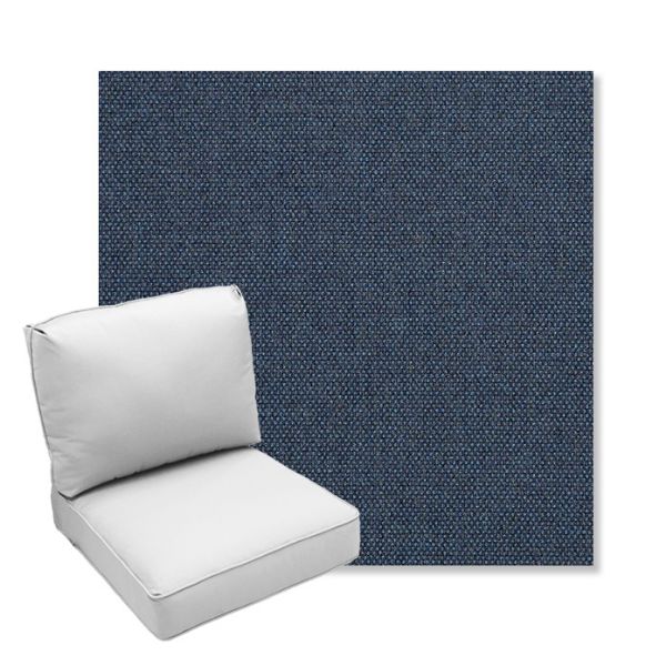 Picture of Blend Indigo | Center Seam Deep Seating Outdoor Cushions - Sunbrella© Fabric