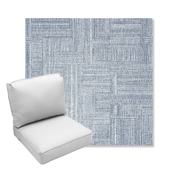 Picture of Boro Indigo | Center Seam Deep Seating Outdoor Cushions - Sunbrella© Fabric