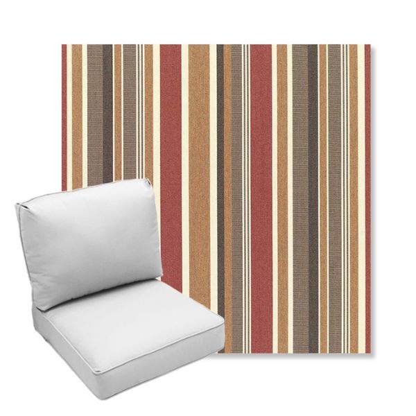 Picture of Brannon Redwood | Center Seam Deep Seating Outdoor Cushions - Sunbrella© Fabric