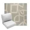 Picture of Brushstroke Duckegg | Center Seam Deep Seating Outdoor Cushions - Sunbrella© Fabric