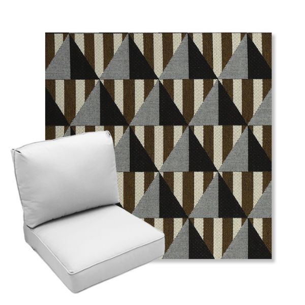 Picture of Buoy Pebble Beach | Center Seam Deep Seating Outdoor Cushions - Sunbrella© Fabric