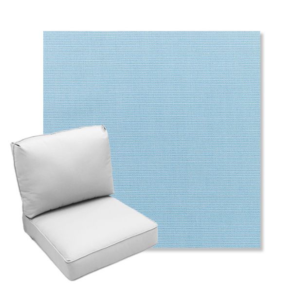 Picture of Canvas Air Blue | Center Seam Deep Seating Outdoor Cushions - Sunbrella© Fabric