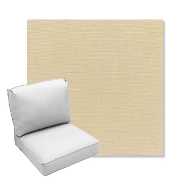 Picture of Canvas Antique Beige | Center Seam Deep Seating Outdoor Cushions - Sunbrella© Fabric