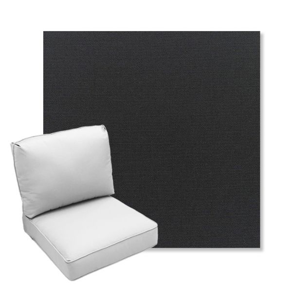 Picture of Canvas Black | Center Seam Deep Seating Outdoor Cushions - Sunbrella© Fabric