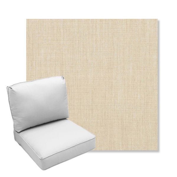 Picture of Canvas Flax | Center Seam Deep Seating Outdoor Cushions - Sunbrella© Fabric