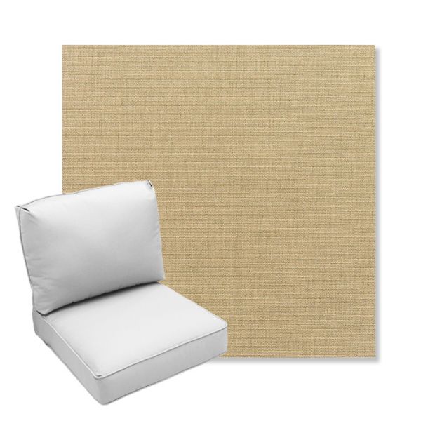 Picture of Canvas Heather Beige | Center Seam Deep Seating Outdoor Cushions - Sunbrella© Fabric