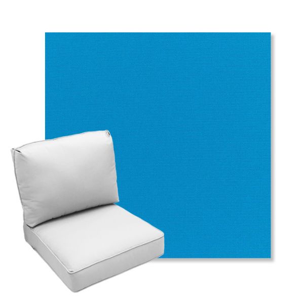 Picture of Canvas Pacific Blue | Center Seam Deep Seating Outdoor Cushions - Sunbrella© Fabric