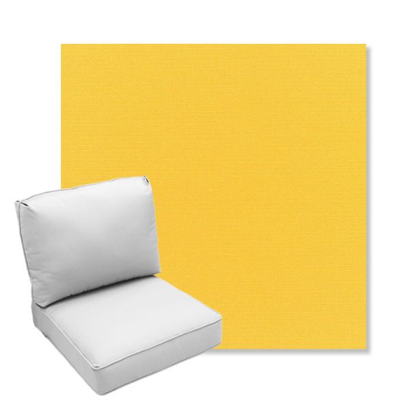 Picture of Canvas Sunflower Yellow | Center Seam Deep Seating Outdoor Cushions - Sunbrella© Fabric