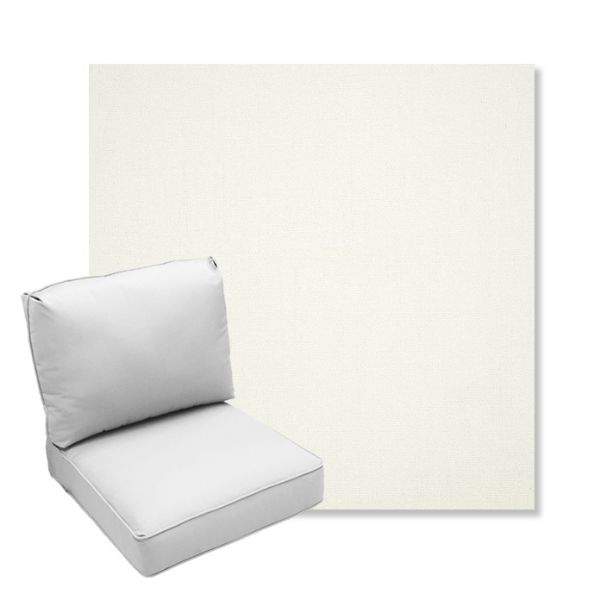 Picture of Canvas White | Center Seam Deep Seating Outdoor Cushions - Sunbrella© Fabric