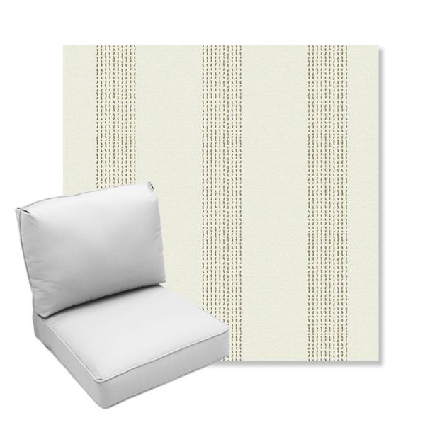 Picture of Caper Linen | Center Seam Deep Seating Outdoor Cushions - Sunbrella© Fabric