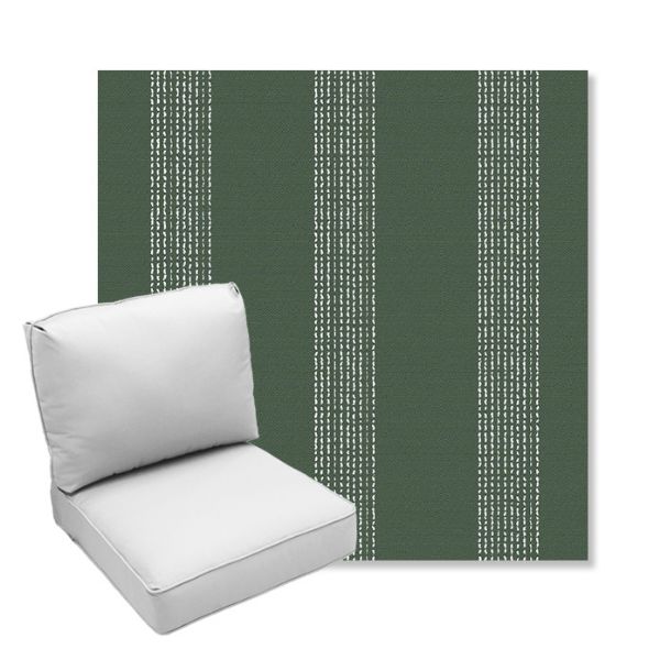 Picture of Caper Moss | Center Seam Deep Seating Outdoor Cushions - Sunbrella© Fabric