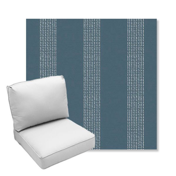 Picture of Caper Slate | Center Seam Deep Seating Outdoor Cushions - Sunbrella© Fabric
