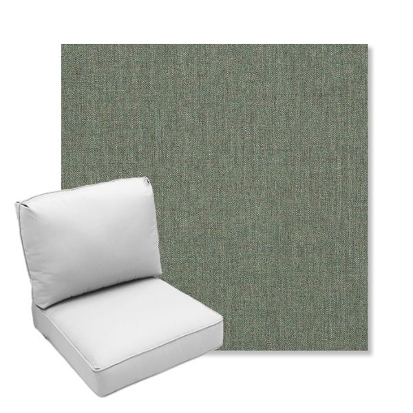 Picture of Cast Sage | Center Seam Deep Seating Outdoor Cushions - Sunbrella© Fabric