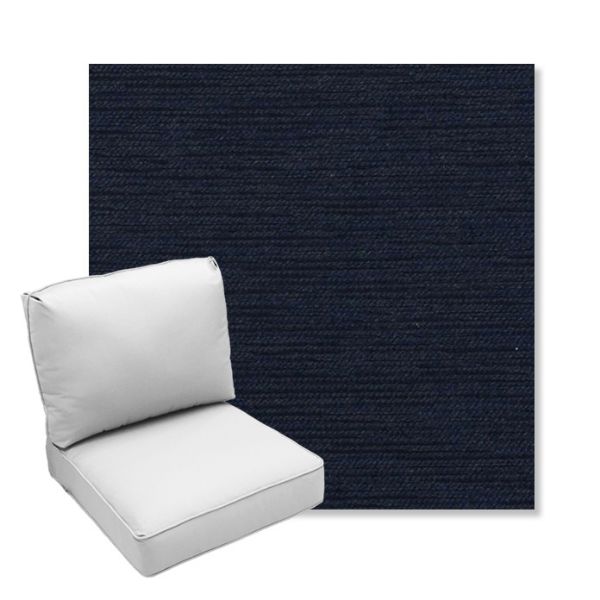 Picture of Charmer Indigo | Center Seam Deep Seating Outdoor Cushions - Sunbrella© Fabric