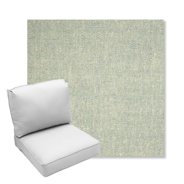 Picture of Chartres Mist | Center Seam Deep Seating Outdoor Cushions - Sunbrella© Fabric