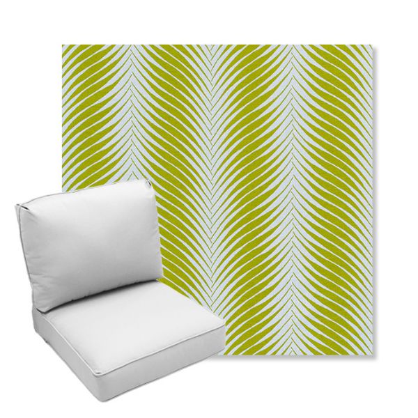 Picture of Clock Out Frond | Center Seam Deep Seating Outdoor Cushions - Sunbrella© Fabric