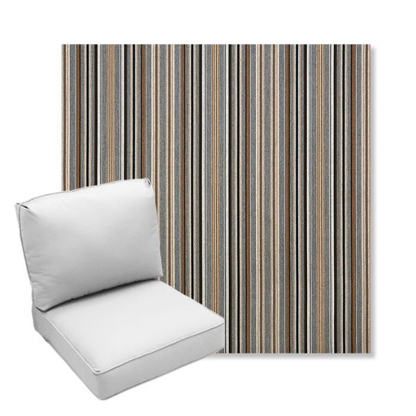 Picture of Cultivate Stone | Center Seam Deep Seating Outdoor Cushions - Sunbrella© Fabric