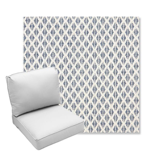 Picture of Detail Denim | Center Seam Deep Seating Outdoor Cushions - Sunbrella© Fabric