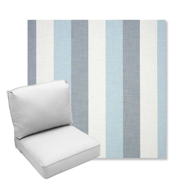 Picture of Direction Dew | Center Seam Deep Seating Outdoor Cushions - Sunbrella© Fabric