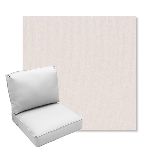Picture of Dither Snow | Center Seam Deep Seating Outdoor Cushions - Sunbrella© Fabric