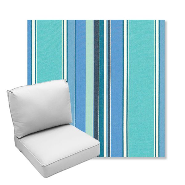 Picture of Dolce Oasis | Center Seam Deep Seating Outdoor Cushions - Sunbrella© Fabric