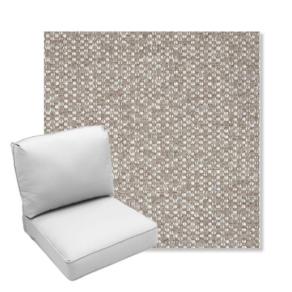 Picture of Dumont Mushroom | Center Seam Deep Seating Outdoor Cushions - Sunbrella© Fabric