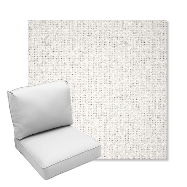 Picture of Dumont Snow | Center Seam Deep Seating Outdoor Cushions - Sunbrella© Fabric