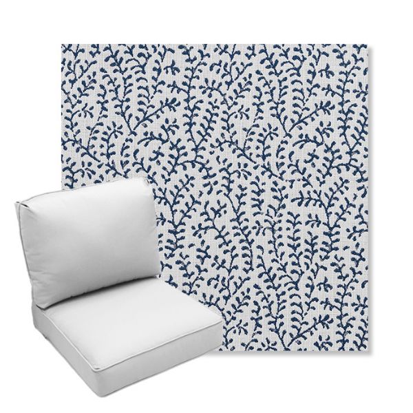 Picture of Eberly Peacock | Center Seam Deep Seating Outdoor Cushions - Sunbrella© Fabric