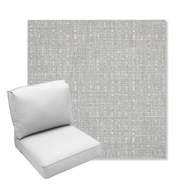 Picture of Embrace Pewter | Center Seam Deep Seating Outdoor Cushions - Sunbrella© Fabric