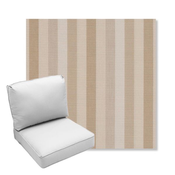 Picture of Entice Linen | Center Seam Deep Seating Outdoor Cushions - Sunbrella© Fabric