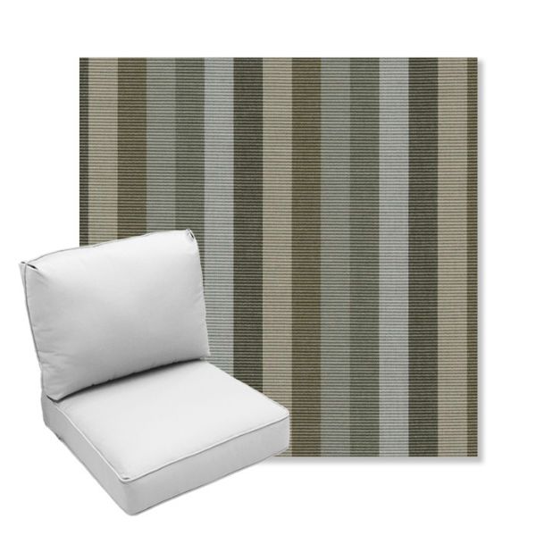 Picture of Entice Moss | Center Seam Deep Seating Outdoor Cushions - Sunbrella© Fabric